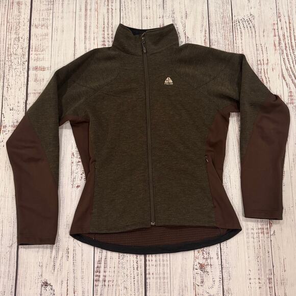 Nike ACG hybrid full-zip grid-fleece jacket M brown - Picture 1 of 7